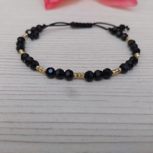 Bratara handmade cu bilute de aur de 14k  de 2,5 mm , Bijuterii, Bratari, Bratara cu margele, Innoda, Bratara lucrata manual cu bilute de aur de 14k cu certificat de garantie si autenticitate si perlut..., ARTYNOS