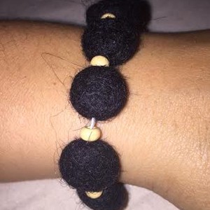 Bratara din fetru negru -nyers, , , ARTYNOS