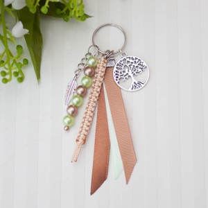 Breloc, ornament pentru geanta - Copacul vietii maro/verde, , , ARTYNOS