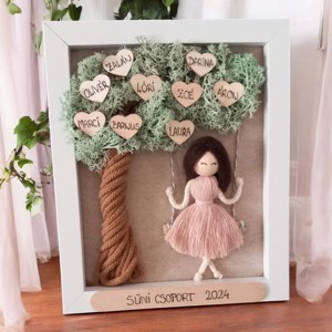 Cadou de adio - papusa Makramé 3D picture, , , Un cadou special de adio! Papusa Makramé personalizabila Imagine 3D cu lichen islandez si placi in ..., ARTYNOS