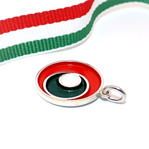 Cercuri colorate, pandantiv de argint pentru femei (EM.078) -  - Artynos.ro