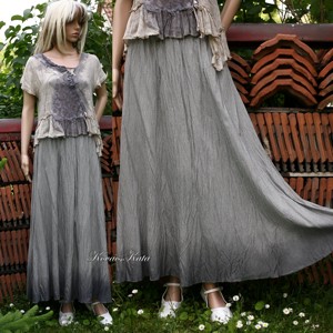 FELÍCIAKORMOS - fustă din mătase lagenlook - îmbrăcăminte și modă - haine damă - fustă damă - Artynos.ro