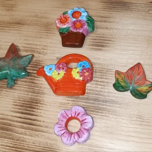 Magnet pornit stil vintage. Ipsos. Magneti. Artizanat. Decor frigider. Decor pentru sufragerie acasa. 5 bucati., , , ARTYNOS