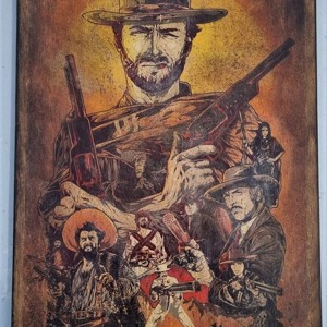 Clint Eastwood placat de lemn, Casa & Stil de viata, Accesorii pentru decorat casa, Picturi murale, Arta de perete din lemn, , ARTYNOS