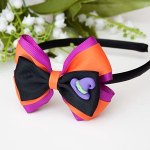 Masnis bentita par cravata Halloween portocaliu violet, , , ARTYNOS