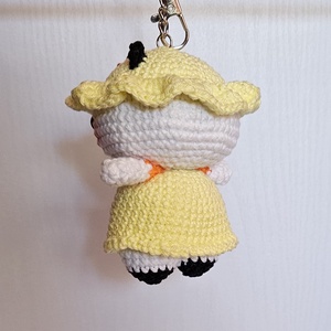 Breloc Ursulet Panda cu palarie de ratusca Amigurumi Handmade - genți și portofele - accesorii genți - breloc - Artynos.ro