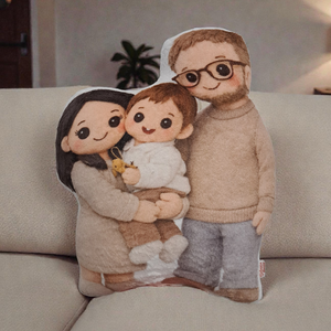 Pernă foto personalizată � imaginea transformată într-o figurină de pluș - casă & stil de viață - textile de casă - perne - Artynos.ro