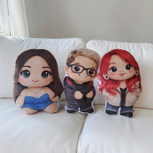 Pernă foto personalizată pentru � imaginea transformată într-o figurină de pluș - casă & stil de viață - textile de casă - perne - Artynos.ro