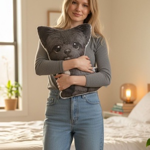 Pernă foto personalizată cu animale � imaginea transformată într-o figurină de pluș - casă & stil de viață - textile de casă - perne - Artynos.ro