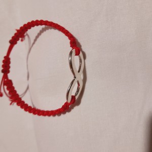 Brățară macramé Infinity, (roșu) -  - Artynos.ro