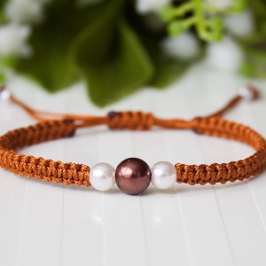 Bratara macramé impletita - Margele maro, , , ARTYNOS