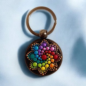 Chakra culori punctate migdale peste breloc, , , ARTYNOS