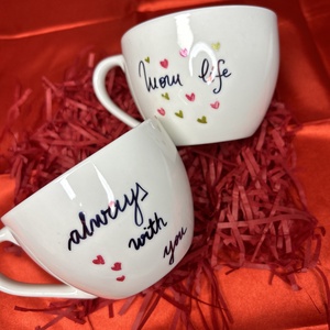Set personalizat cu vopsea acrilică format din ceașcă și farfurie , Casă & Stil de viață, Accesorii pentru echipamente de bucătărie, Accesorii de servire, Seturi de sticlă, pahare, Ceramică, ARTYNOS