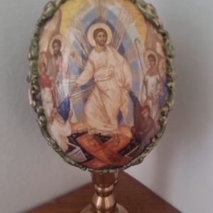 Icoana realizata pe ou de strut - casă & stil de viață - accesorii pentru decorat casa - decorațiuni de masă și decorațiuni pentru rafturi  - decorațiuni de masă - Artynos.ro
