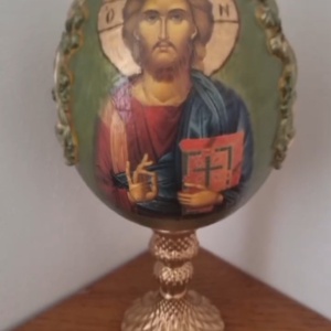Icoana realizata pe ou de strut - casă & stil de viață - accesorii pentru decorat casa - decorațiuni de masă și decorațiuni pentru rafturi  - decorațiuni de masă - Artynos.ro