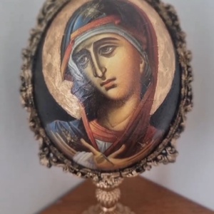 Icoana realizata pe ou de strut - casă & stil de viață - accesorii pentru decorat casa - decorațiuni de masă și decorațiuni pentru rafturi  - decorațiuni de masă - Artynos.ro