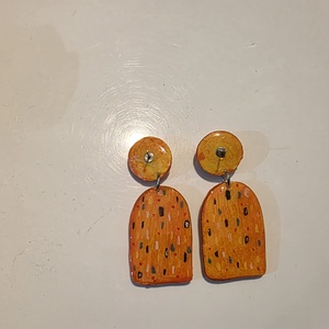 Cercei Klimt - lut polimer - bijuterii - cercei - cercei cu figurine - Artynos.ro
