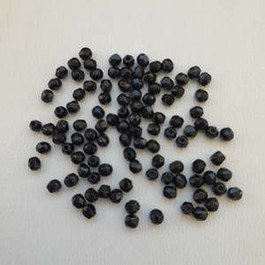 Margele cehe fatetate din sticla - 3mm - 100 buc / pachet - negru - Artynos.ro