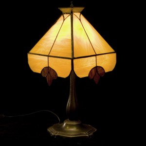 Lampa Tiffany bej-flori, , , ARTYNOS