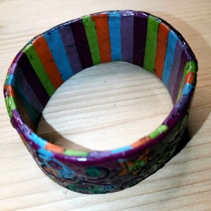 Brățară Bands Strips Polimer Clay Handmade Femei Bijuterii -  - Artynos.ro