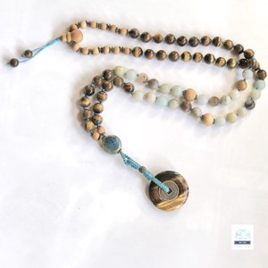 Colier cu amazonit și ochi de tigru, bijuterii minerale -  - Artynos.ro
