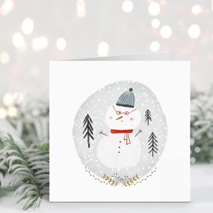 felicitare de Crăciun, felicitare festivă, om de zăpadă -  - Artynos.ro