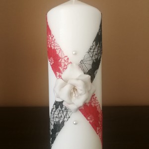 Set romantic de nunta .. decorat cu flori handmade - accesorii nuntă - materiale decor pentru nuntă - decorațiuni nuntă - Artynos.ro