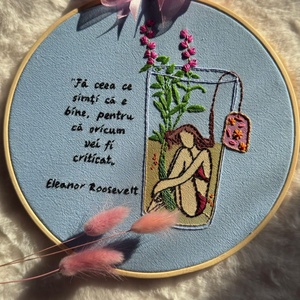 Tablou motivational, Arte vizuale si accesorii , Imagini cu broderii, Alte tablouri textil, Broderie, ARTYNOS