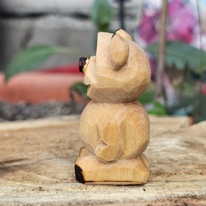 Simple bear - arte vizuale și accesorii  - sculptură - statuie lemn - Artynos.ro
