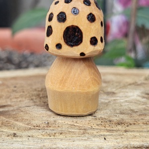 Spotted mushroom - arte vizuale și accesorii  - sculptură - statuie lemn - Artynos.ro