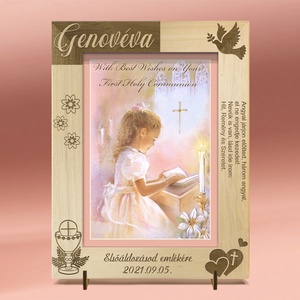 Rama foto gravata personalizat, pentru botez, prima impartasanie si confirmare. - Artynos.ro