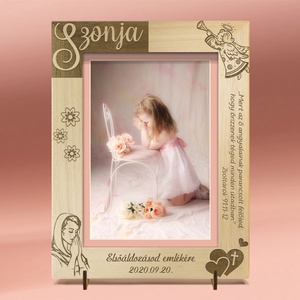 Rama foto gravata personalizat, pentru botez, prima impartasanie si confirmare., Accessorii si unelte, Lemn, Rama foto, Gravare, pirogravura,  Descriere produs – Rama gravata personalizata
Cauti un cadou special, personalizat cu nume?
Noi it..., ARTYNOS