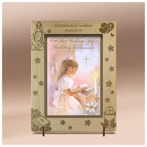 Rama foto gravata personalizat, pentru botez, prima impartasanie si confirmare., Accessorii si unelte, Lemn, Rama foto, Gravare, pirogravura,  Descriere produs – Rama gravata personalizata
Cauti un cadou special, personalizat cu nume?
Noi it..., ARTYNOS