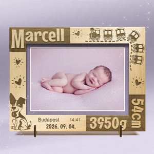 Rama foto gravata personalizat, pentru botez, pentru nasterea unui copil., Accessorii si unelte, Lemn, Rama foto, Gravare, pirogravura, ARTYNOS