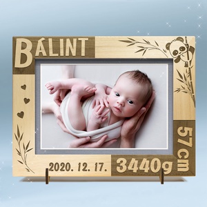 Rama foto gravata personalizat, pentru botez, pentru nasterea unui copil., Casa & Stil de viata, Accesorii pentru decorat casa, Picturi murale, Rame pentru fotografii, Gravare, pirogravura, ARTYNOS