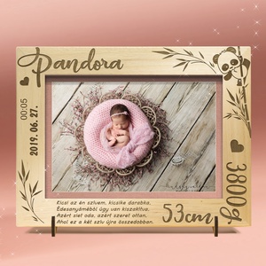 Rama foto gravata personalizat, pentru botez, pentru nasterea unui copil., Casa & Stil de viata, Accesorii pentru decorat casa, Picturi murale, Rame pentru fotografii, Gravare, pirogravura, ARTYNOS
