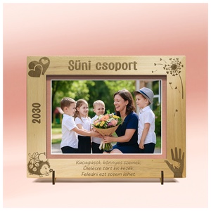 Rama foto gravata personalizat, pentru absolvirea gradinitei, pentru educatoarele de gradinita. Un cadou minunat., Casa & Stil de viata, Accesorii pentru decorat casa, Picturi murale, Rame pentru fotografii, Gravare, pirogravura, ARTYNOS