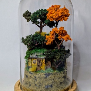 Diorama coliba abandonată - casă & stil de viață - accesorii pentru decorat casa - decorațiuni de masă și decorațiuni pentru rafturi  - florării și grădini de sticle - Artynos.ro