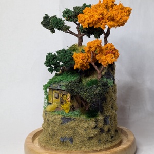 Diorama coliba abandonată - casă & stil de viață - accesorii pentru decorat casa - decorațiuni de masă și decorațiuni pentru rafturi  - florării și grădini de sticle - Artynos.ro