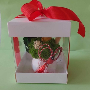 Martisor cu trandafir criogenat si licheni - bijuterii - mărțișor - Artynos.ro