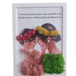 Tablou Mama Fiica, cu licheni - Artynos.ro