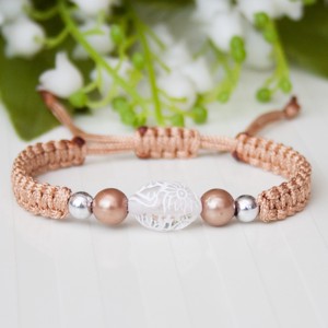 Bratara macramé impletita - Margele bej, , , ARTYNOS