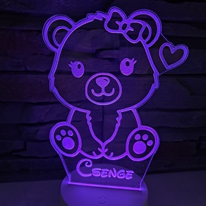 Lampă LED 3D cu nume unic și grafică drăguță - casă & stil de viață - lămpi și corpuri de iluminat - lampă de ambianță - Artynos.ro