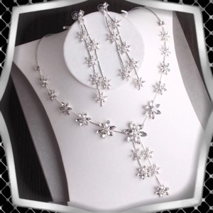 Seturi de bijuterii: set de bijuterii pentru nuntă, mireasă, casual + diademă ES-SZT19 -  - Artynos.ro