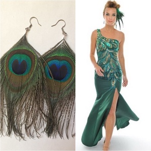 Original peacock earring , Bijuterii, Cercei, Cercei cu franjuri, Confectionarea bijuteriilor, ARTYNOS
