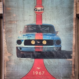 Ford Mustang placat din lemn, Casa & Stil de viata, Accesorii pentru decorat casa, Picturi murale, Arta de perete din lemn, , ARTYNOS