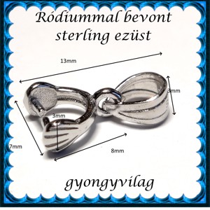 Accesorii pentru bijuterii din argint 925: suport pandantiv, închidere pandantiv EMK 119-13r -  - Artynos.ro