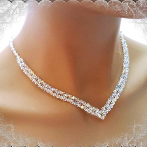 Nunta, colier de mireasa, cristal Swarovski SL-ESW02-1 K, Bijuterii, Seturi de bijuterii, , ARTYNOS