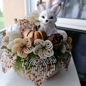 Decoratiune de masa cu vulpe - Artynos.ro