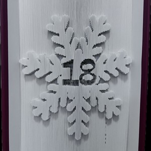 Fulg de zapada carte sculptura, Casa & Stil de viata, Accesorii pentru decorat casa, Decoratiuni de masa si decoratiuni pentru rafturi , Sculptura de carte, carte pliata, , ARTYNOS